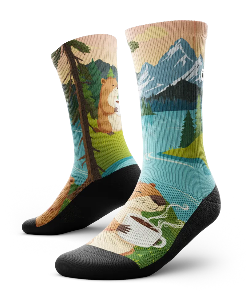 Beaver Buzz Athletic Crew Socks