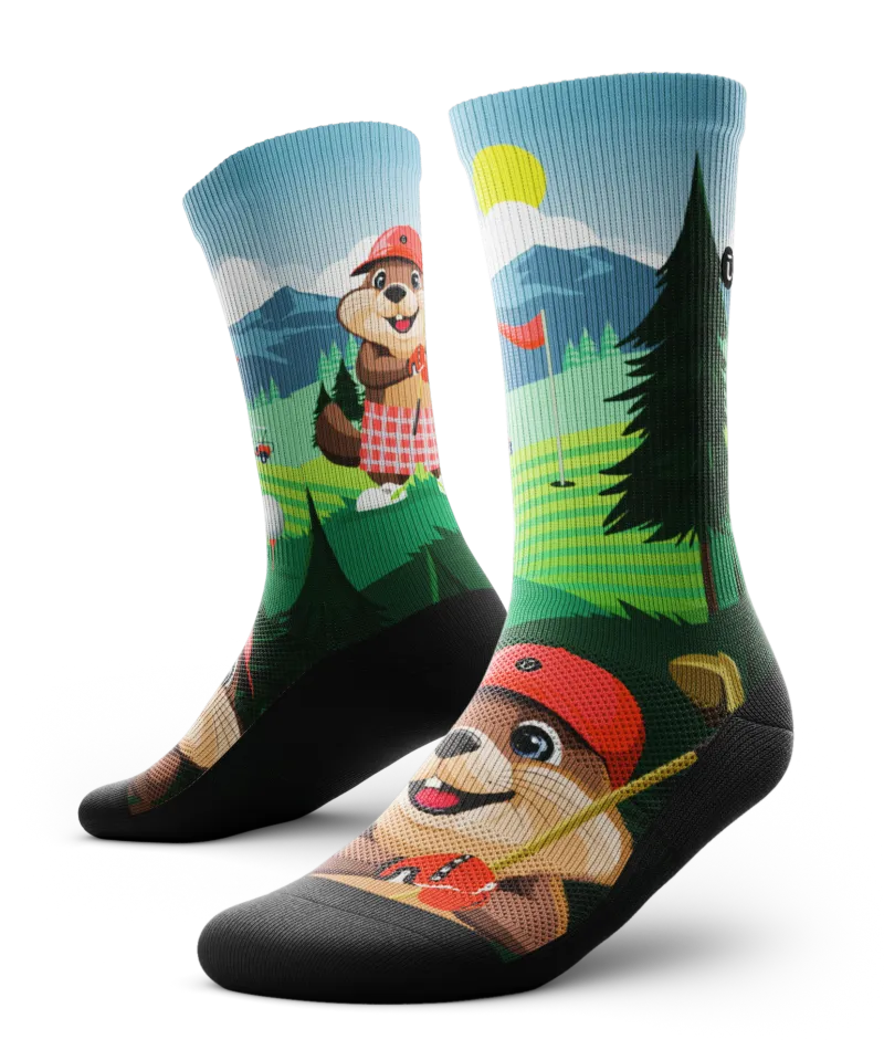 Beaver Wood Athletic Crew Socks