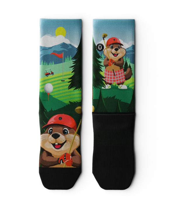 Beaver Wood Athletic Crew Socks