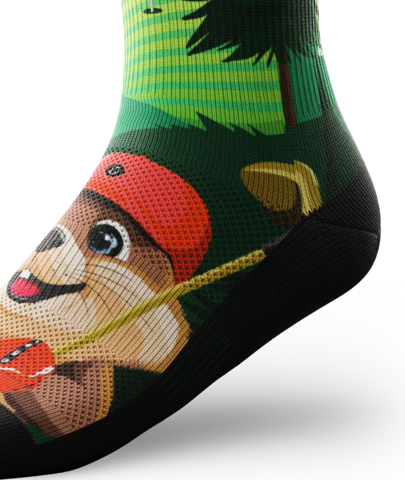 Beaver Wood Athletic Crew Socks