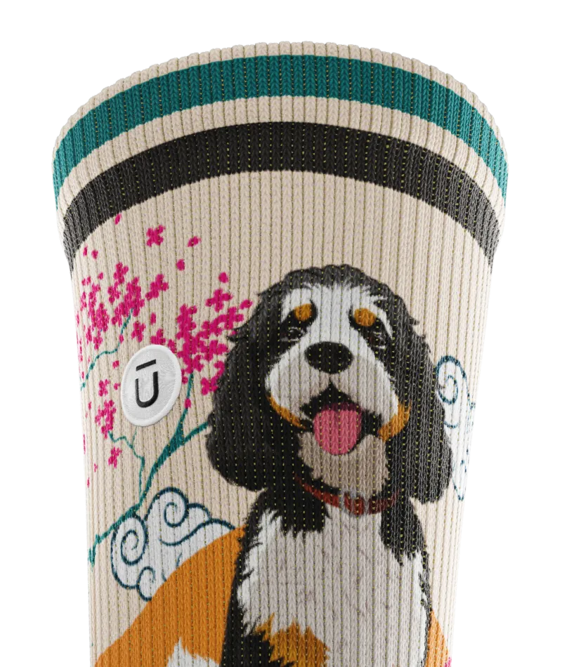 Bernedoodle Athletic Crew Socks