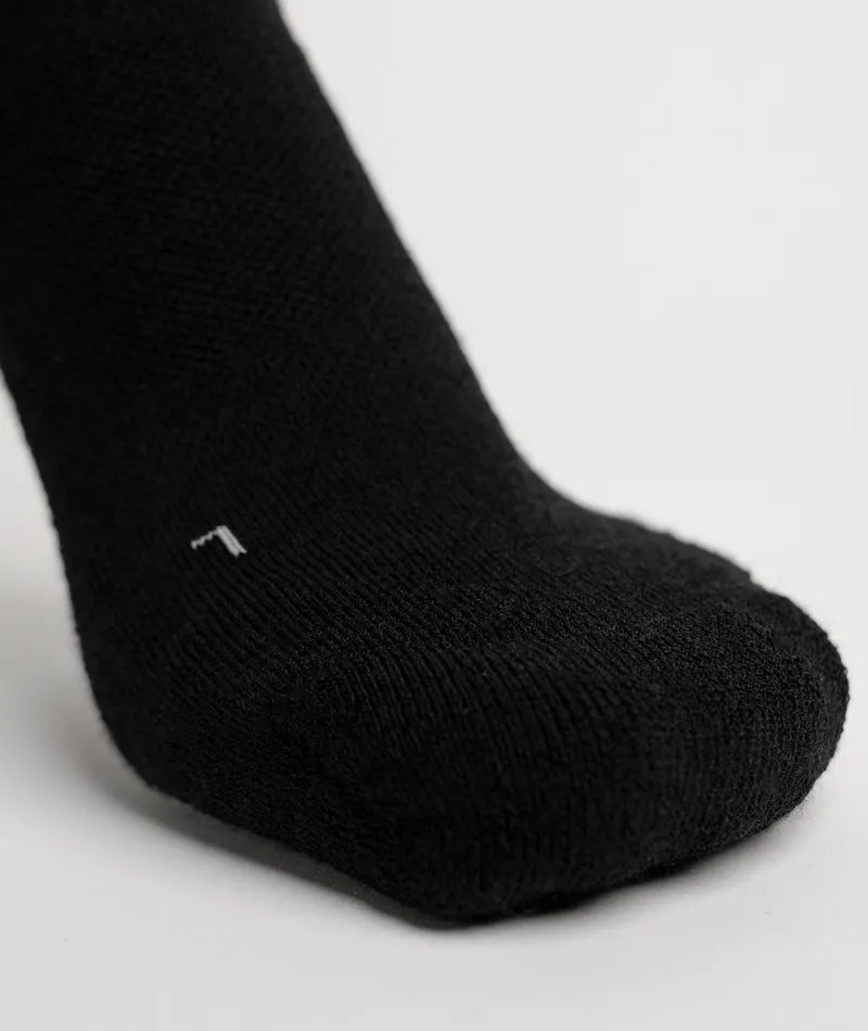 Flagship Black Merino Wool Knee High Compression Socks