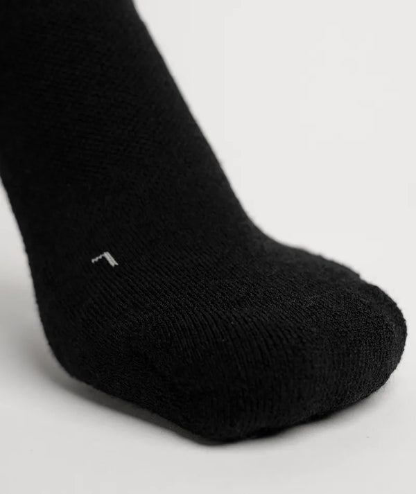 Flagship Black Merino Wool Knee High Compression Socks