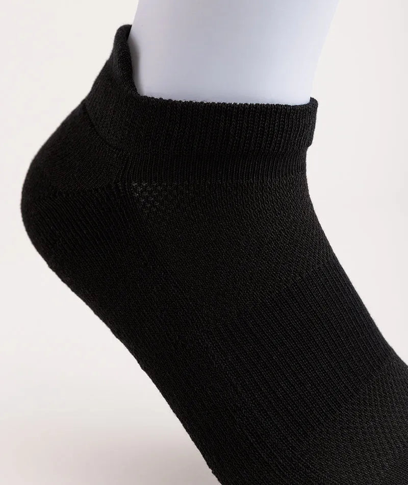 Flagship Black Supima Cotton Ankle Socks 6-Pack