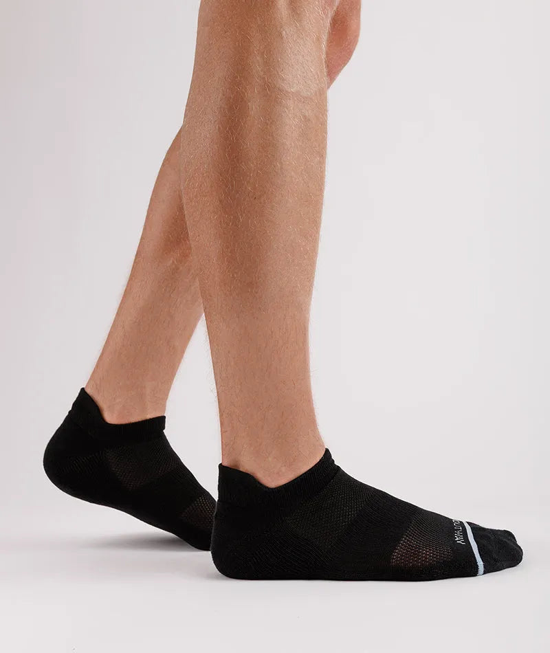Flagship Black Supima Cotton Ankle Socks 6-Pack