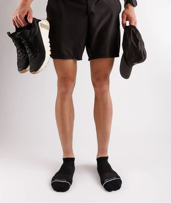 Flagship Black Supima Cotton Ankle Socks 3-Pack