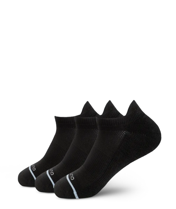 Flagship Black Supima Cotton Ankle Socks 3-Pack