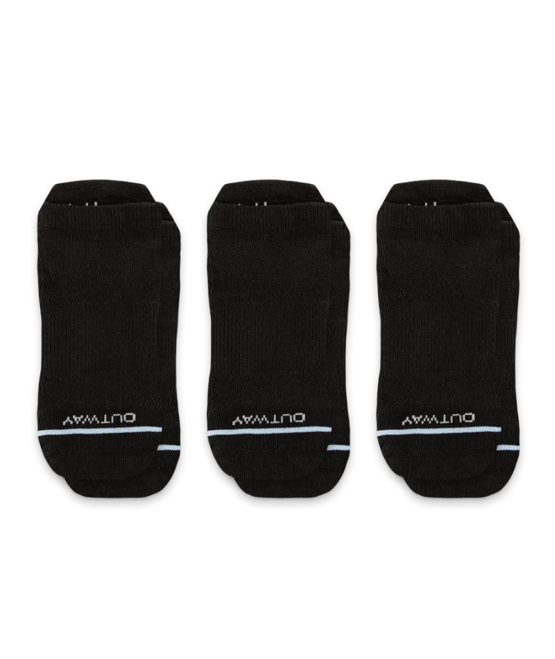 Flagship Black Supima Cotton Ankle Socks 3-Pack