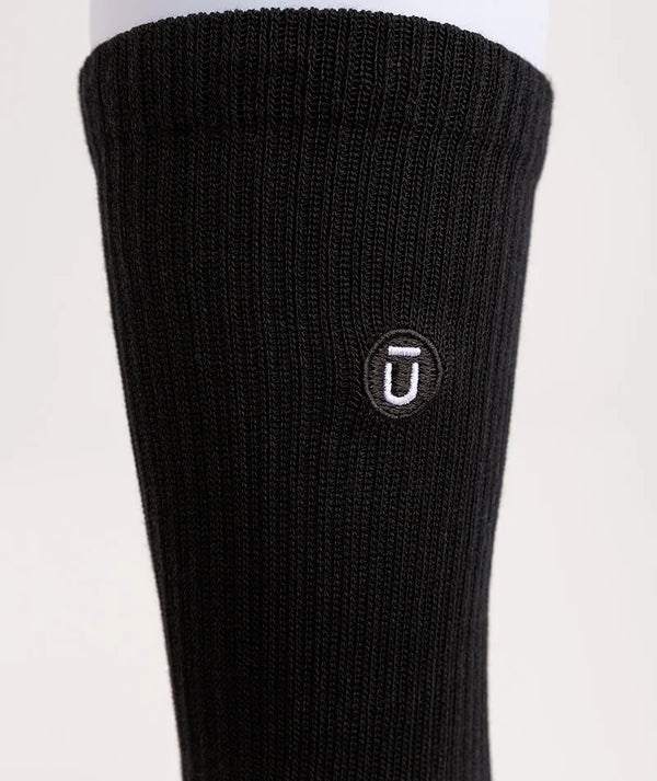Flagship Black Supima Cotton Crew Socks 6-Pack