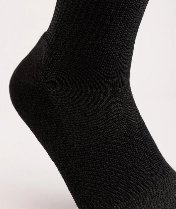 Flagship Black Supima Cotton Crew Socks 6-Pack