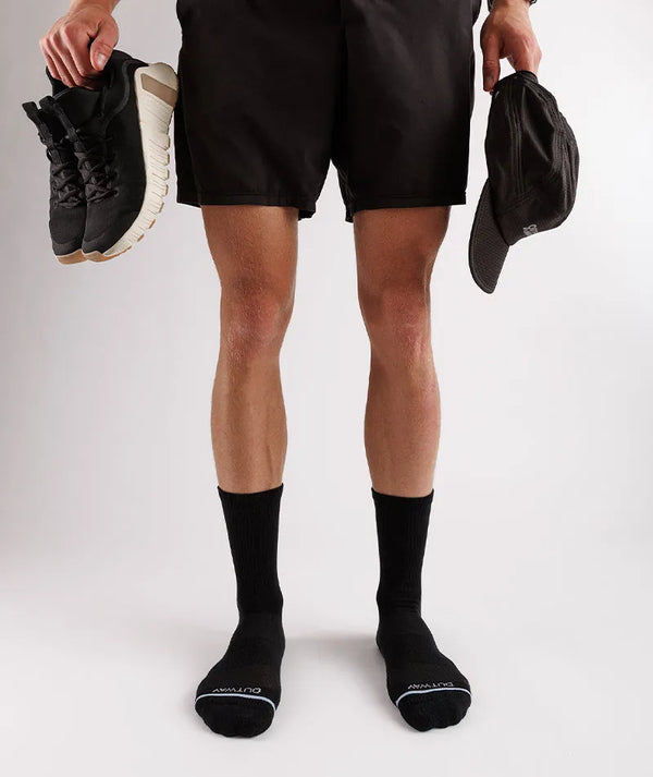 Flagship Black Supima Cotton Crew Socks 6-Pack