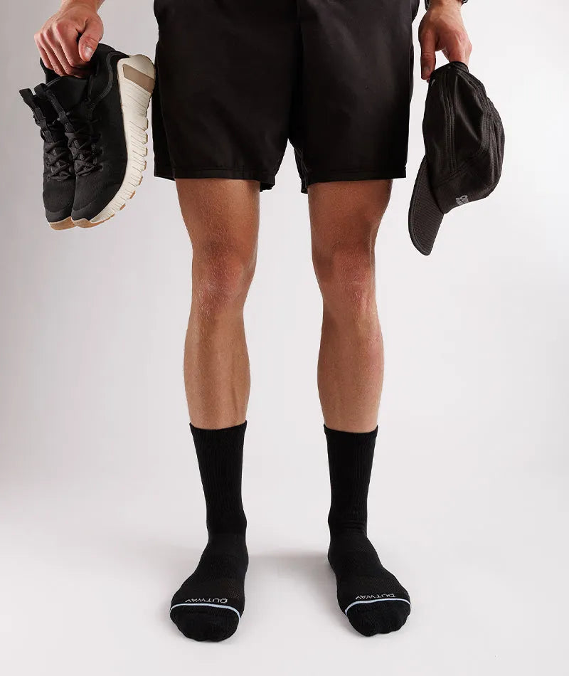Flagship Black Supima Cotton Crew Socks 3-Pack