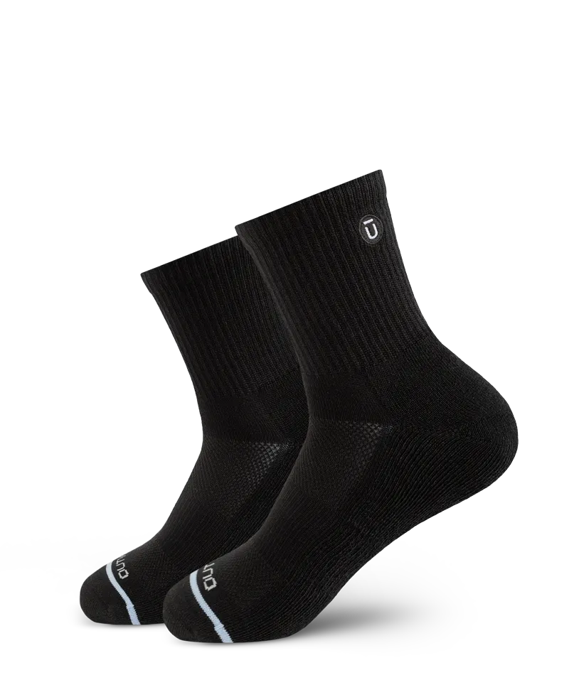 Flagship Black Supima Cotton Quarter Socks