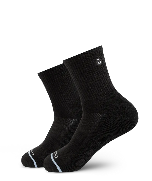 Flagship Black Supima Cotton Quarter Socks