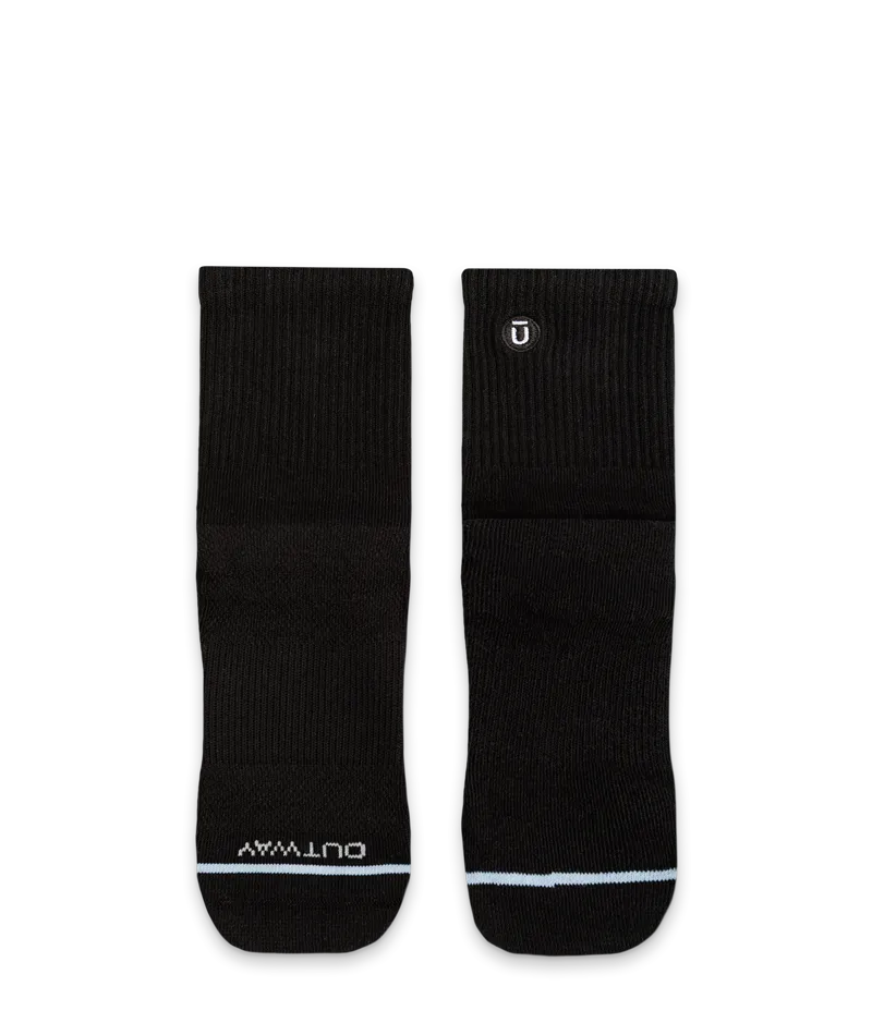 Flagship Black Supima Cotton Quarter Socks