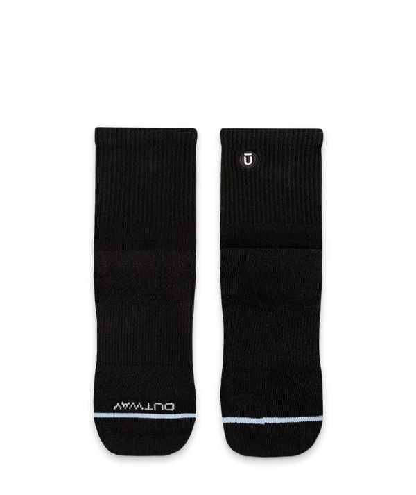 Flagship Black Supima Cotton Quarter Socks