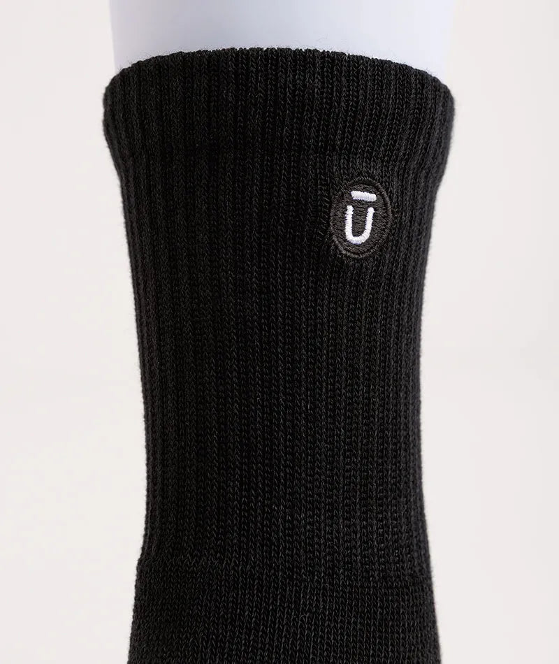 Flagship Black Supima Cotton Quarter Socks