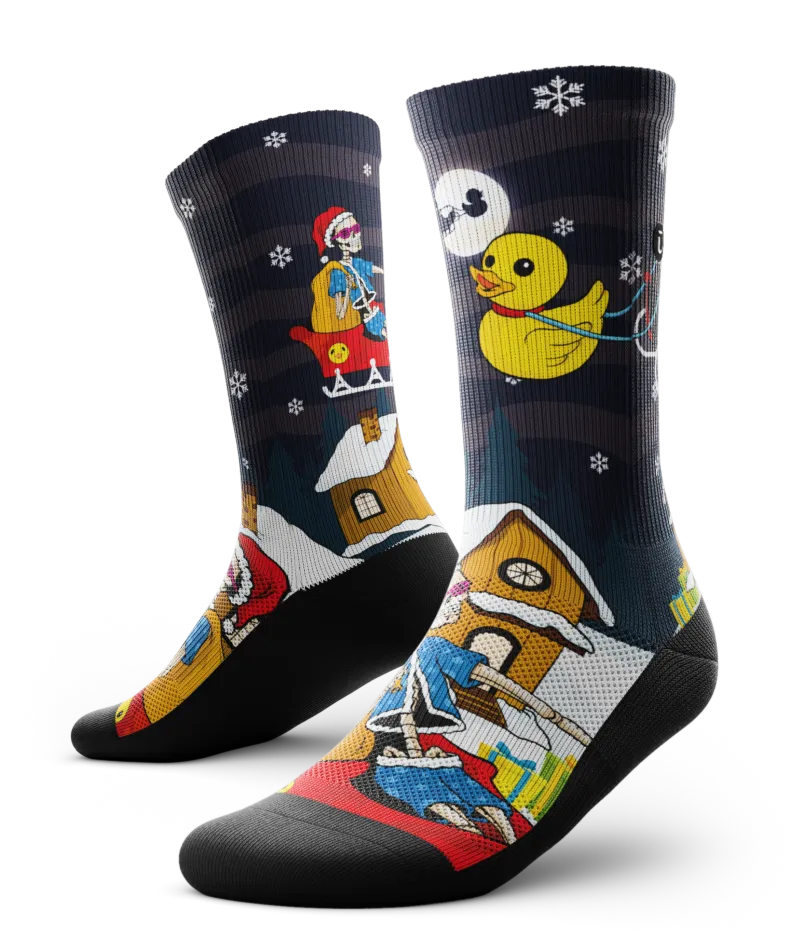 Bony Claus Athletic Crew Socks