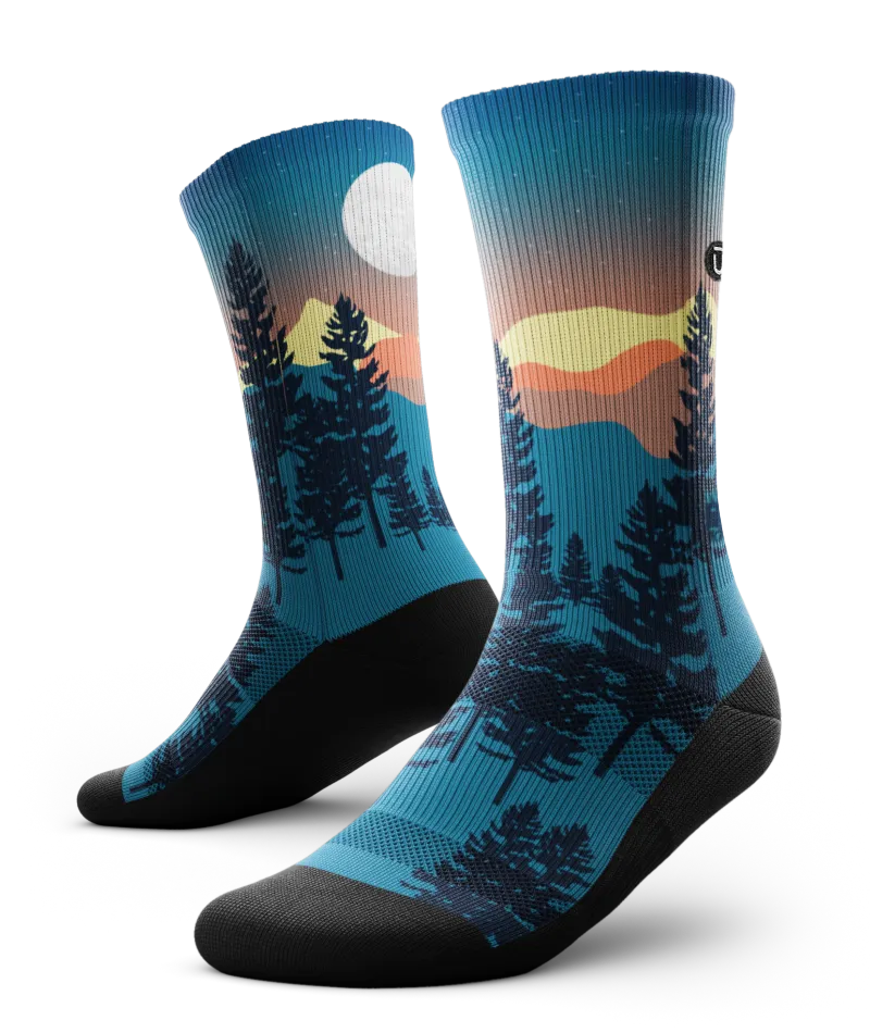 Bright Night Athletic Crew Socks