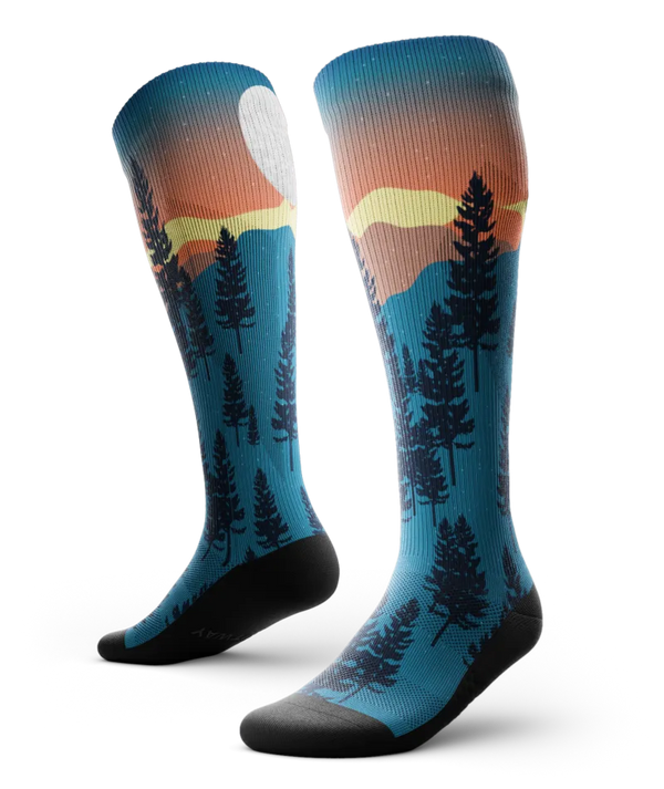 Bright Night Athletic Knee High Compression Socks