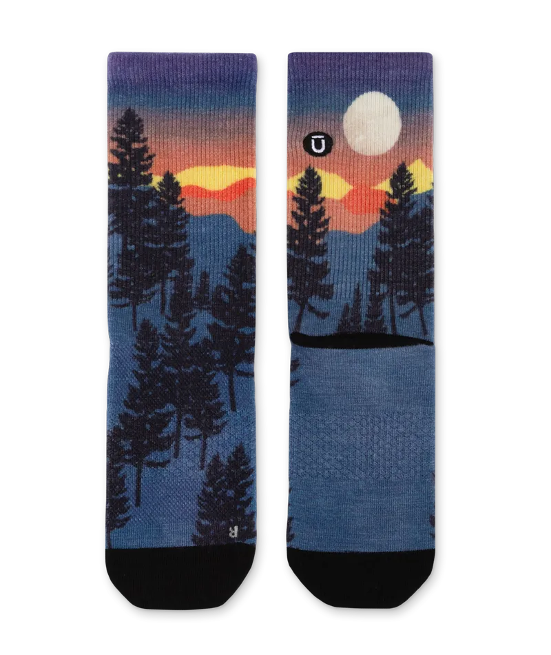 Bright Night Merino Wool Lite Crew Socks