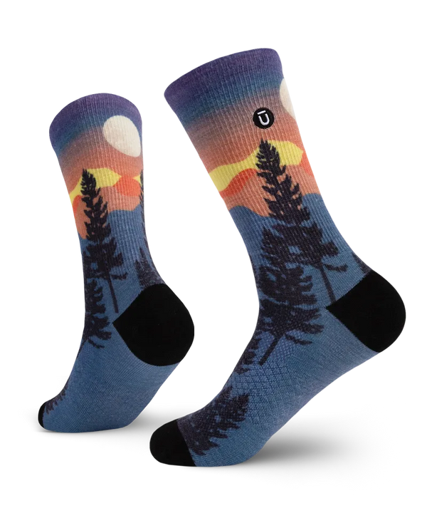 Bright Night Merino Wool Lite Crew Socks