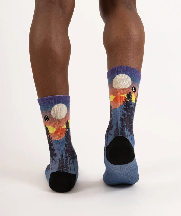 Bright Night Merino Wool Lite Crew Socks