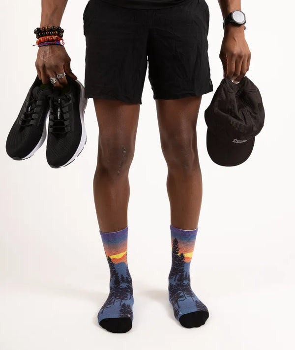 Bright Night Merino Wool Lite Crew Socks
