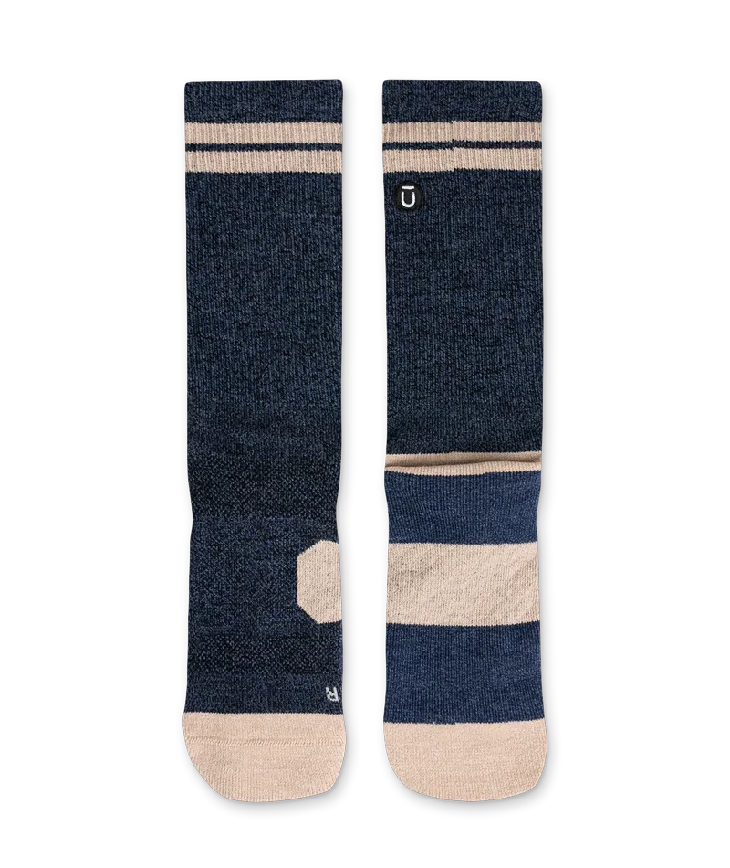 Cobalt Merino Wool Midweight Crew Socks
