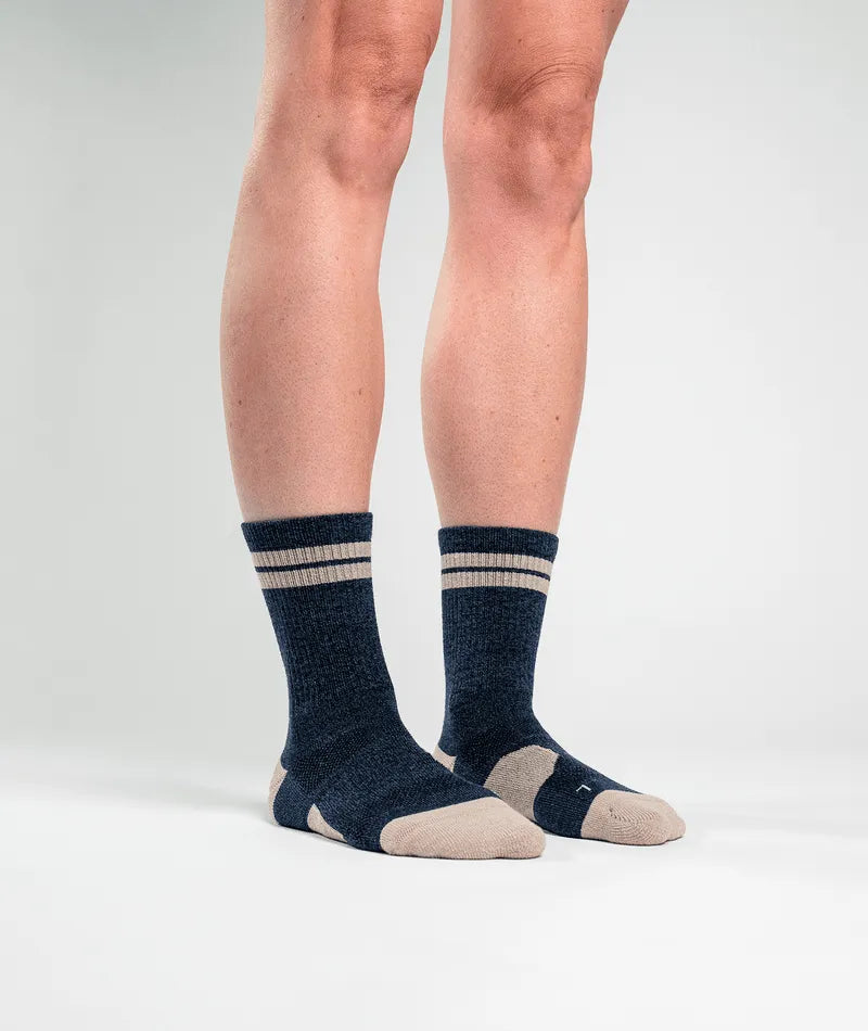 Cobalt Merino Wool Midweight Crew Socks