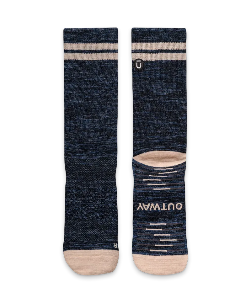 Cobalt Merino Wool Lite Crew Socks