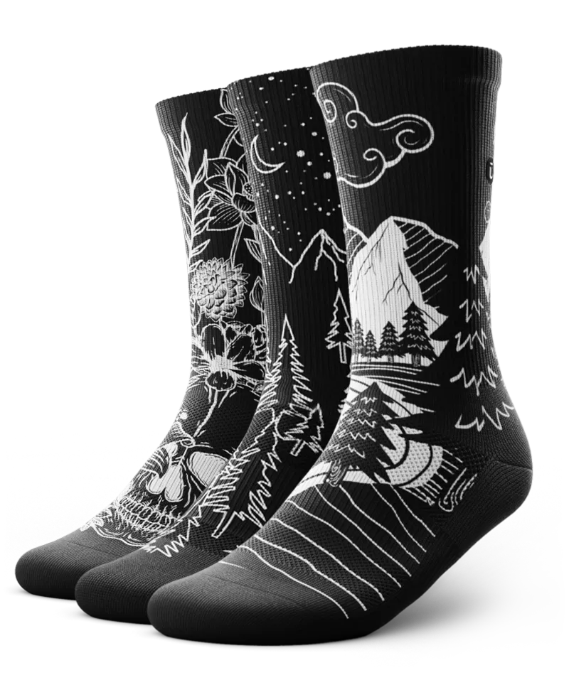 Contrast Athletic Crew Socks 3-Pack
