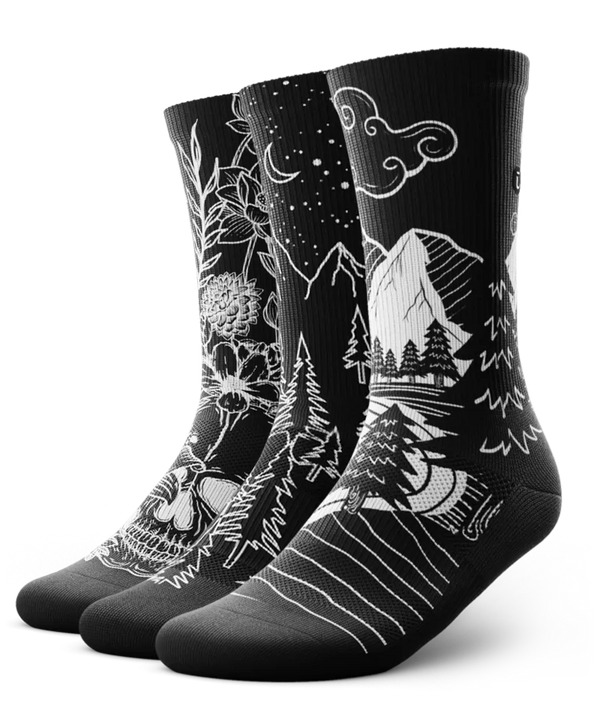 Contrast Athletic Crew Socks 3-Pack