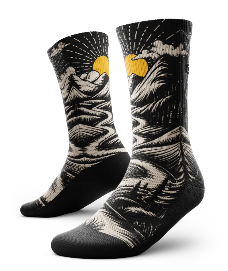 Contrast Valley Athletic Crew Socks