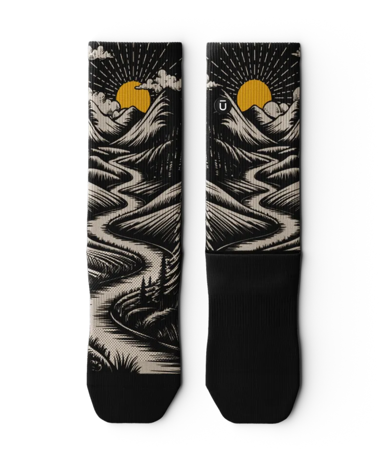 Contrast Valley Athletic Crew Socks