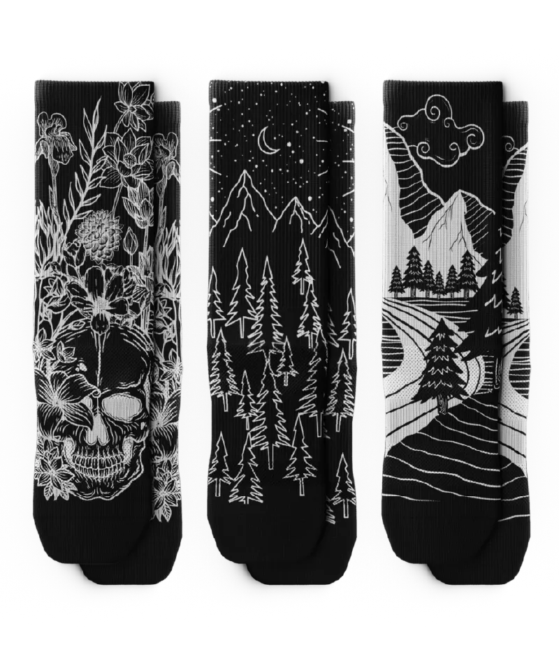 Contrast Athletic Crew Socks 3-Pack