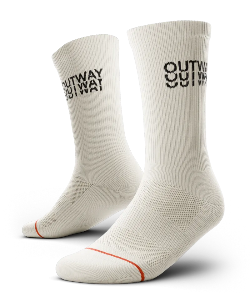 Core Off White Athletic Crew Socks