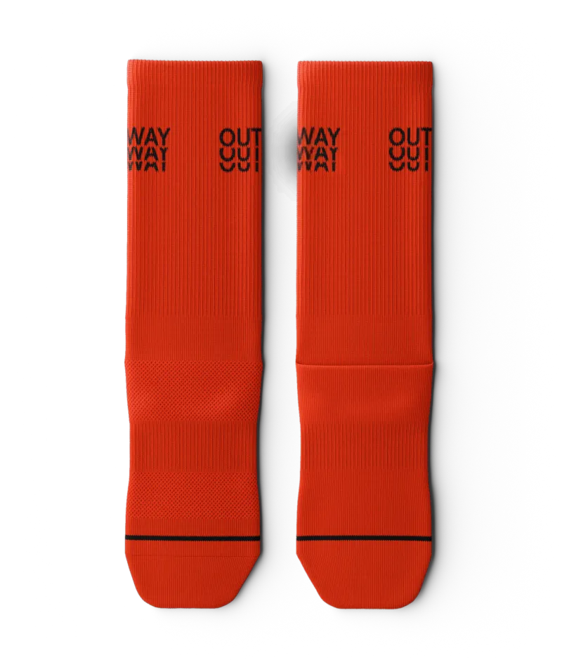 Core Orange Athletic Crew Socks