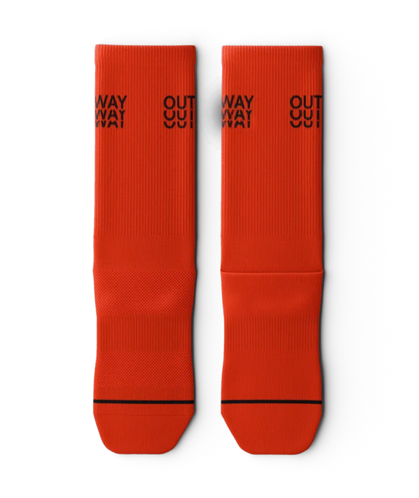 Core Orange Athletic Crew Socks