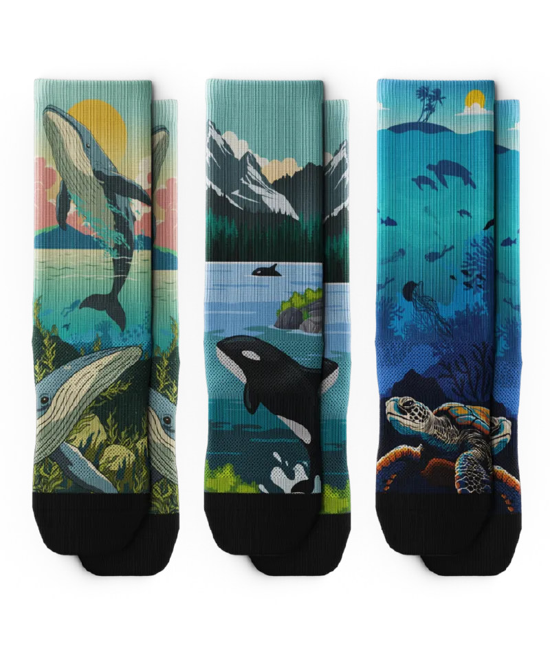 Deep Blue Athletic Crew Socks 3-Pack