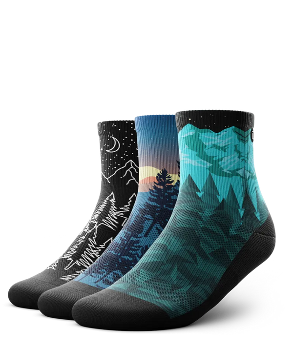 Dusk Trail Athletic Quarter Socks 3-Pack
