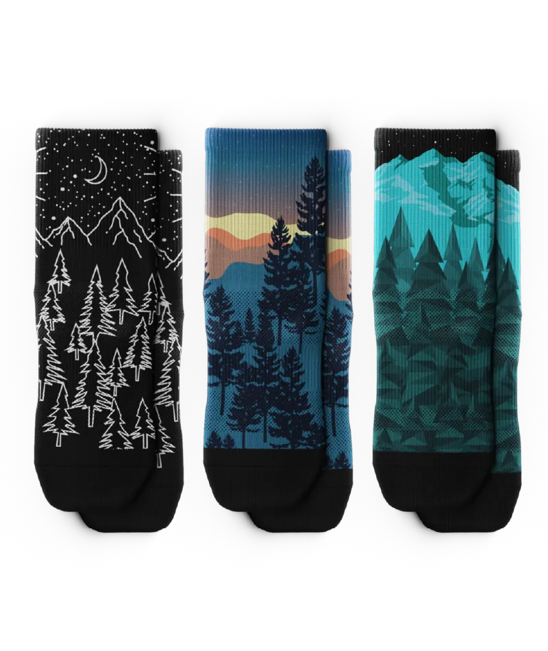 Dusk Trail Athletic Quarter Socks 3-Pack