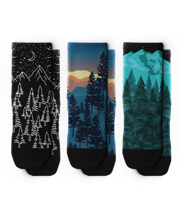 Dusk Trail Athletic Quarter Socks 3-Pack