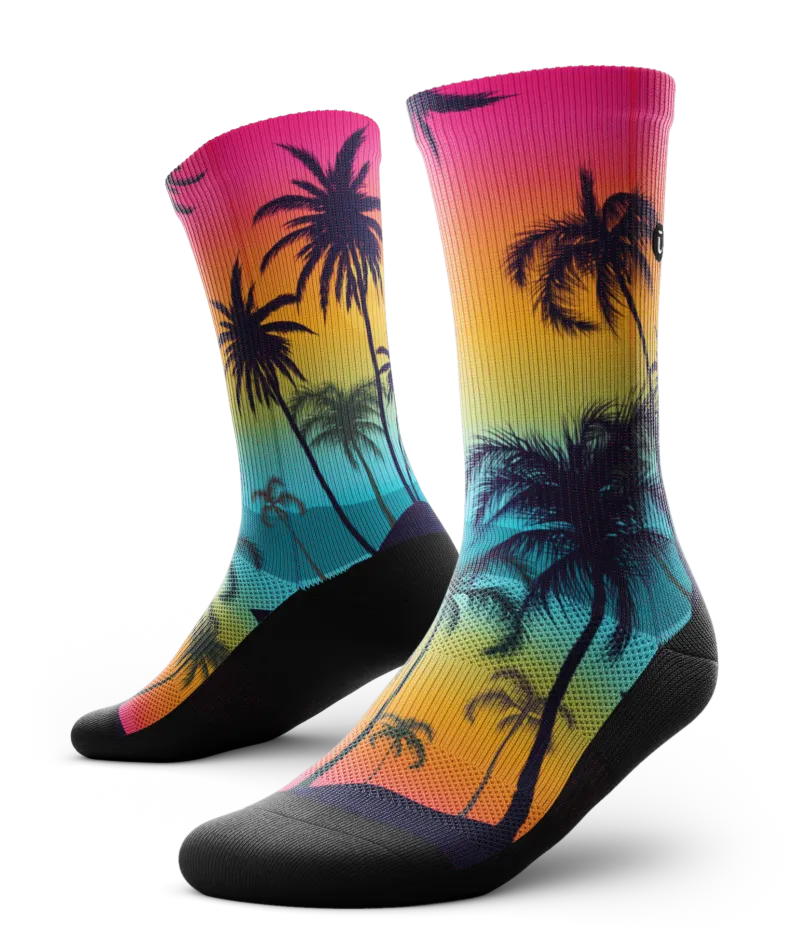Electric Tropics Athletic Crew Socks