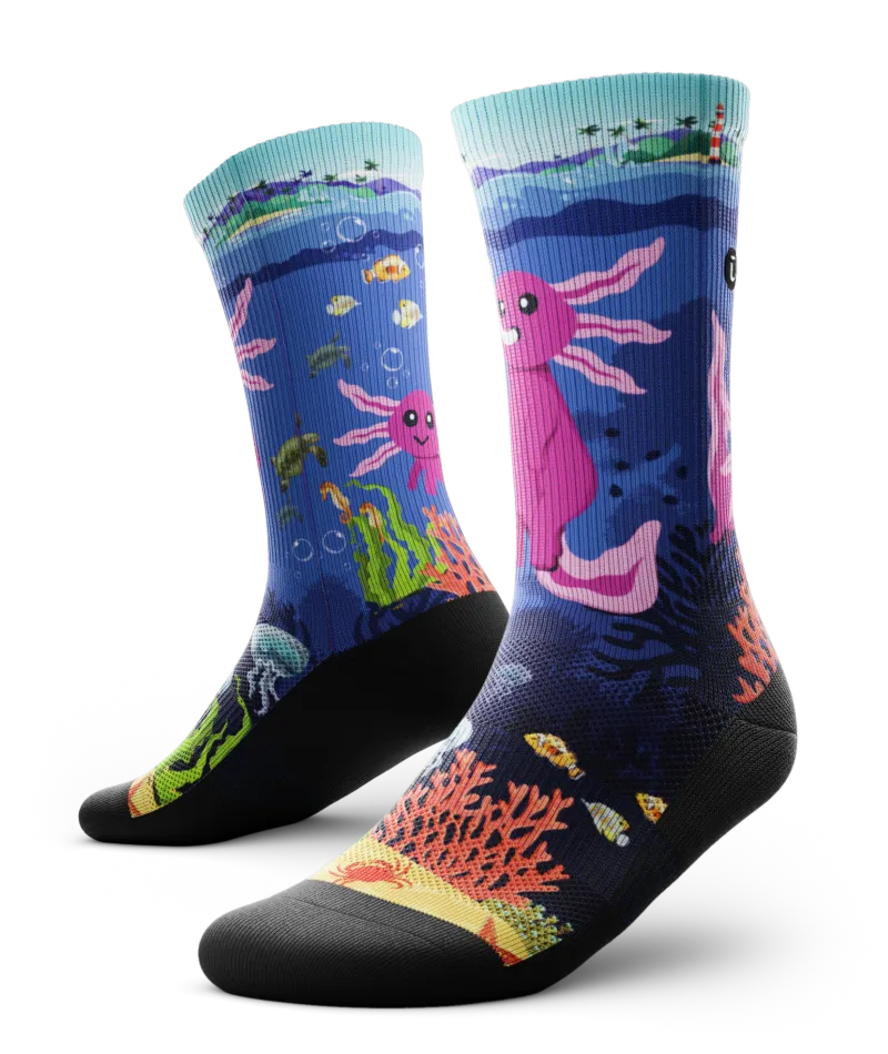 Enchanted Deep Athletic Crew Socks