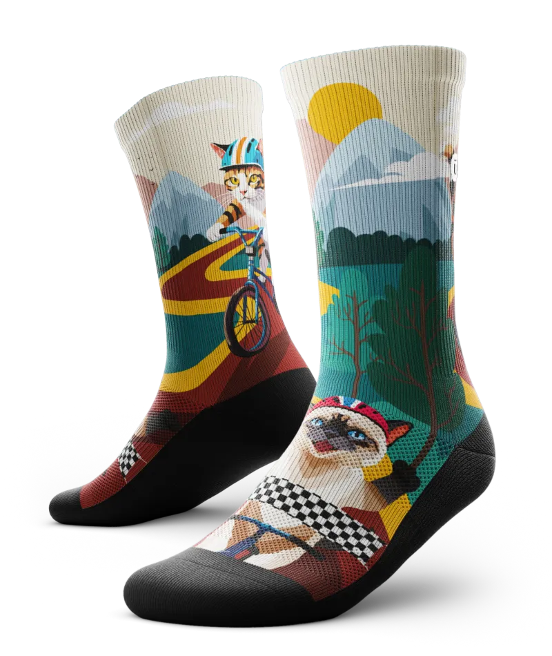 Fast and Furriest Athletic Crew Socks
