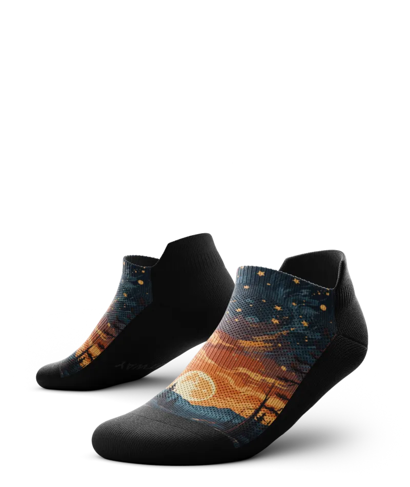 Fiery Night Athletic Ankle Socks