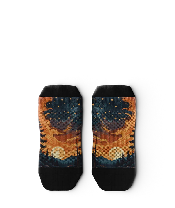 Fiery Night Athletic Ankle Socks