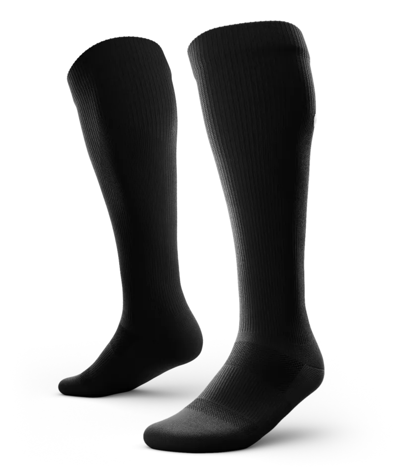Flagship Black Athletic Knee High Compression Socks