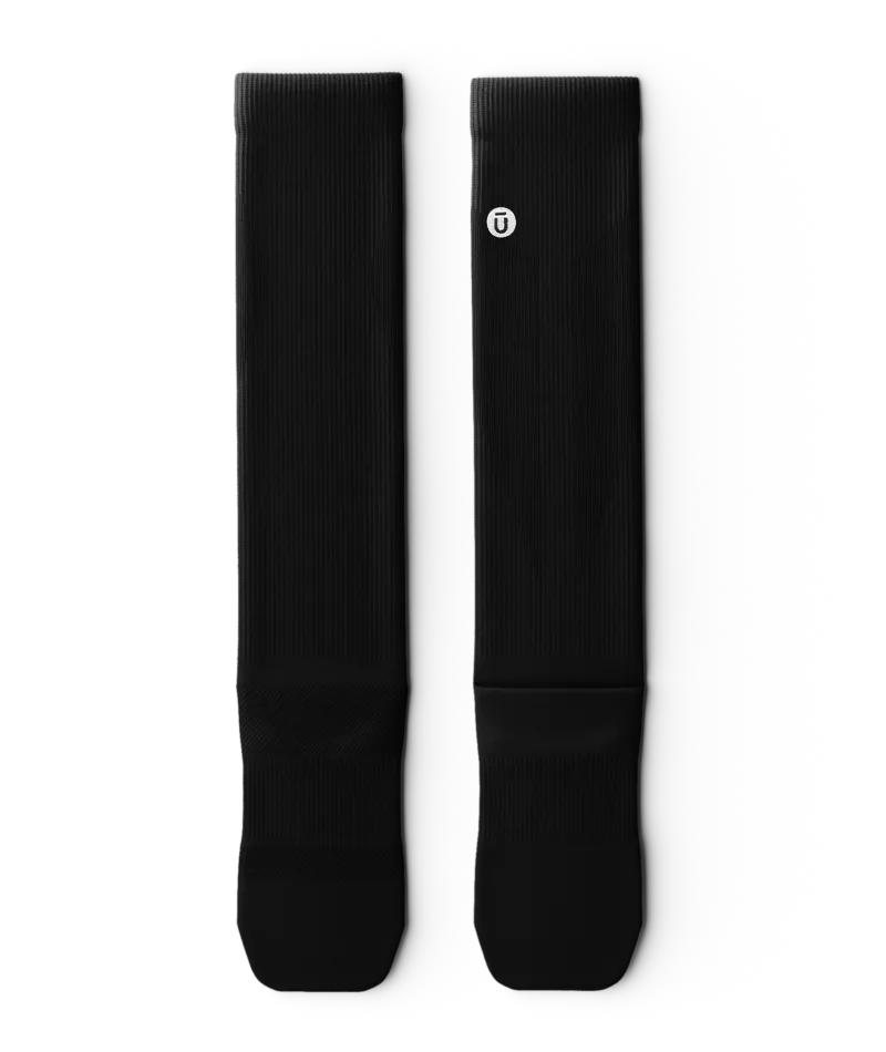Flagship Black Athletic Knee High Compression Socks
